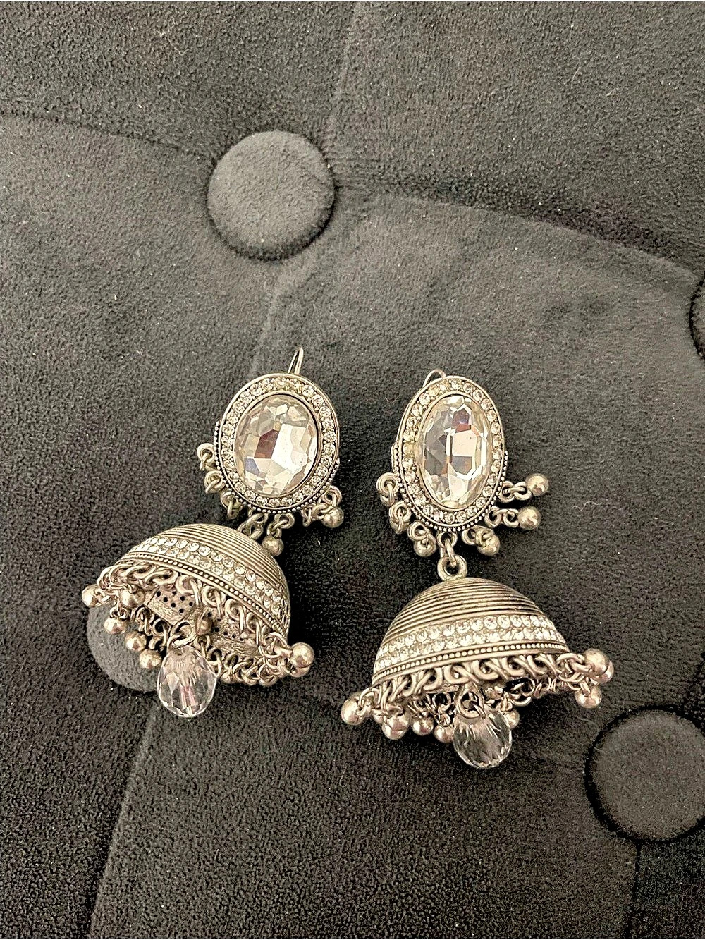 Silver Filigree Jhumka Earrings